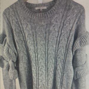 Wayf Gray Cable Knit Sweater